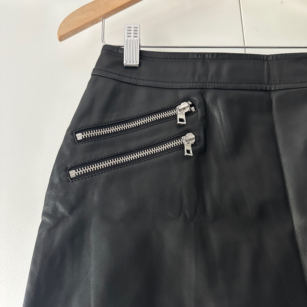 Express Leather Multi-Zipper Skirt - Picture 3 of 8